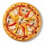 Pizza pollo funghi (scharf)