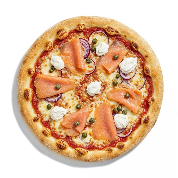 Pizza salmone